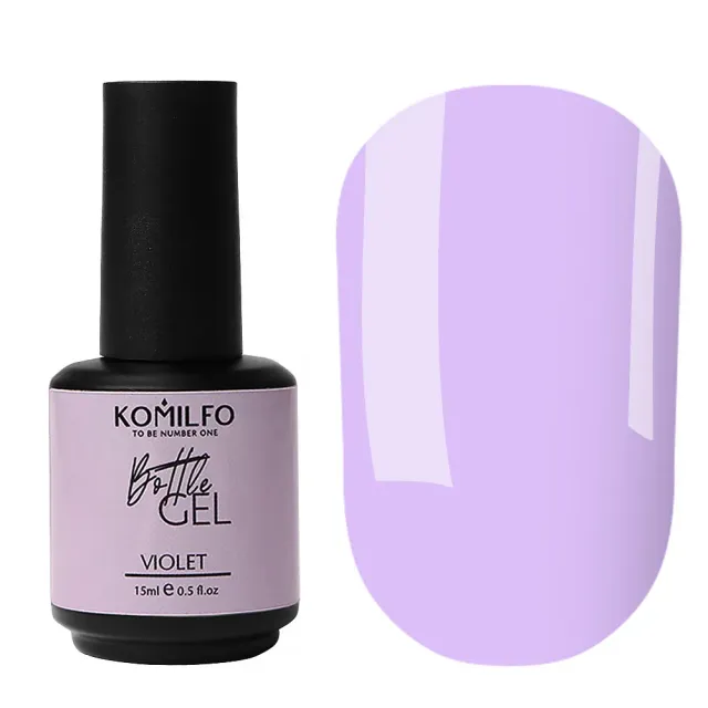 Komilfo Bottle Gel gel unghie 15 ml violet con pennello