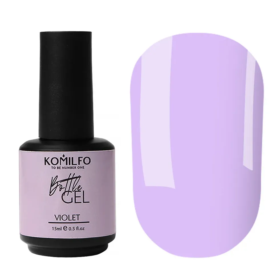 Komilfo Bottle Gel gel unghie 15 ml violet con pennello