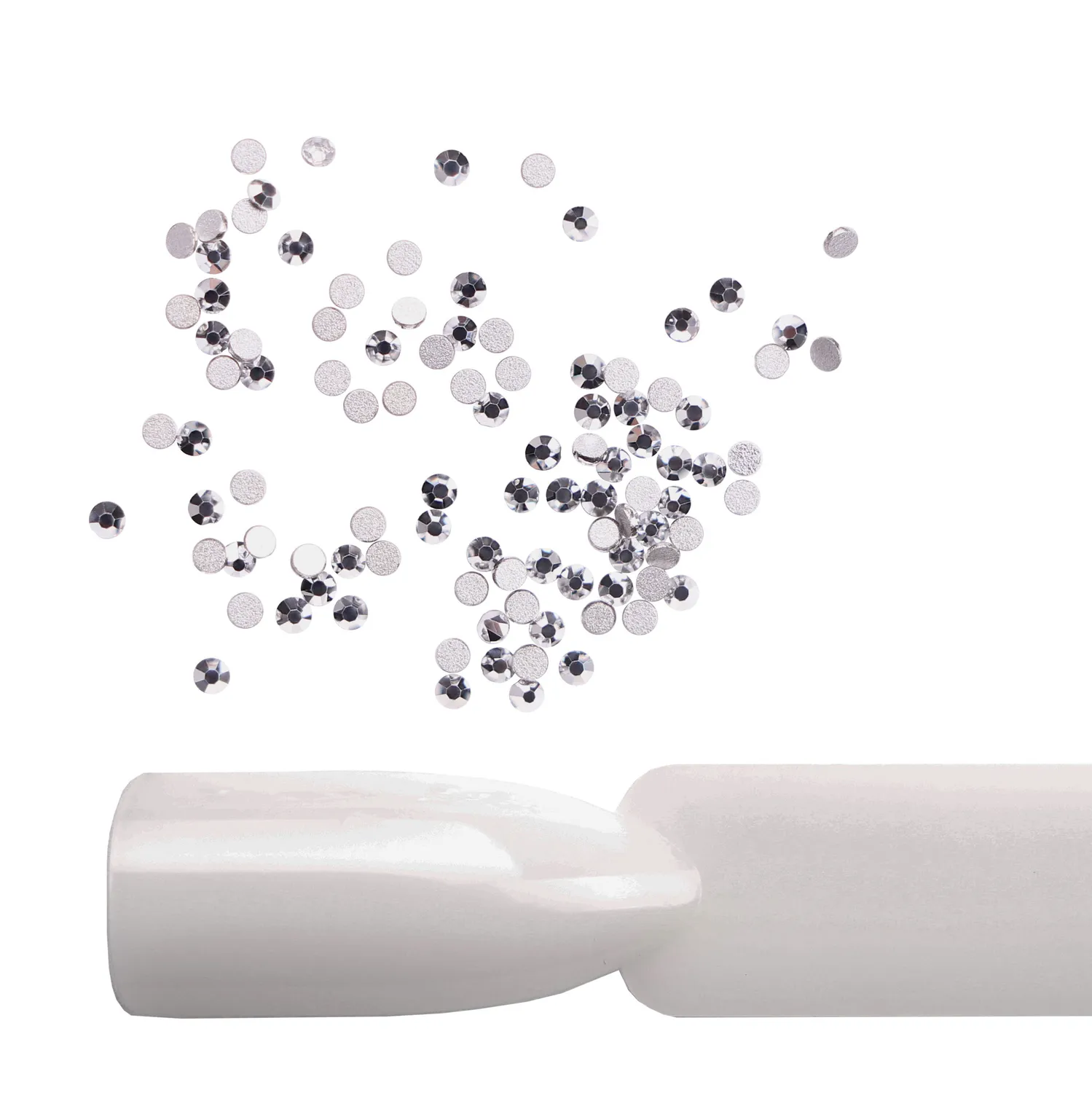 Komilfo Rhinestones strass argento 100 pz misura 3