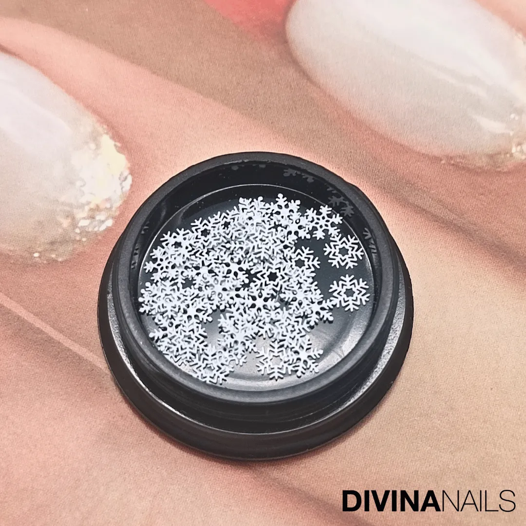 Diva Nails Snow Flakes Silver fiocchi neve argento nail art