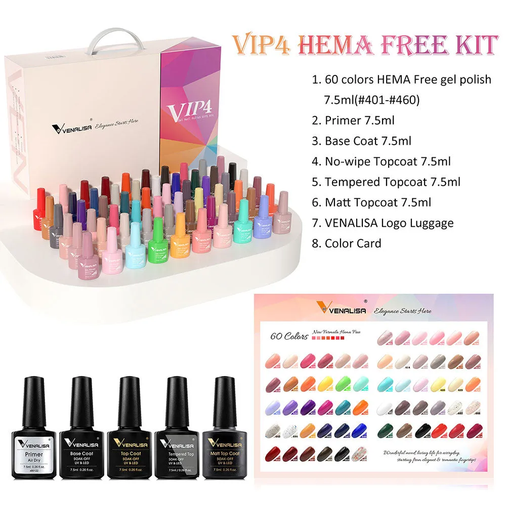Venalisa VIP Kit smalto gel 60 colori 7,5ml hema free