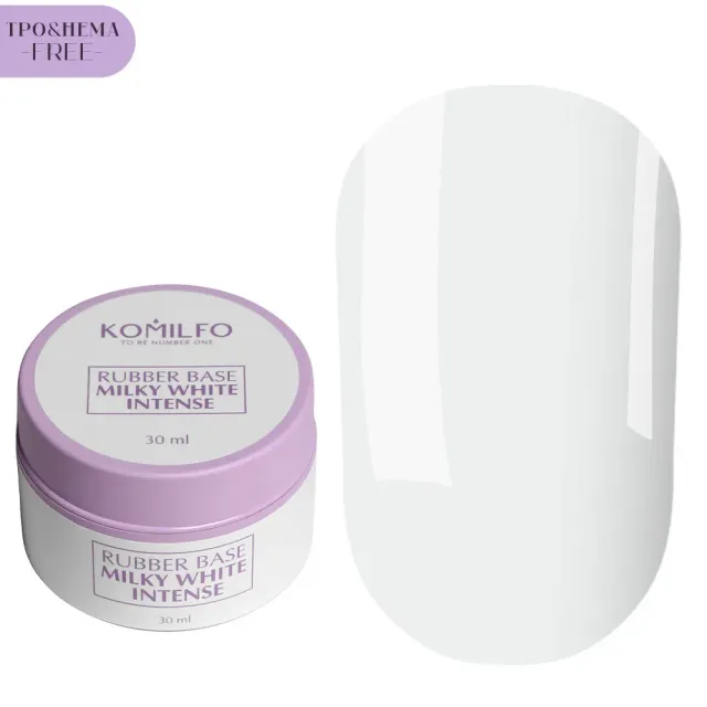 Komilfo Milky White Intense base unghie 30 ml bianco