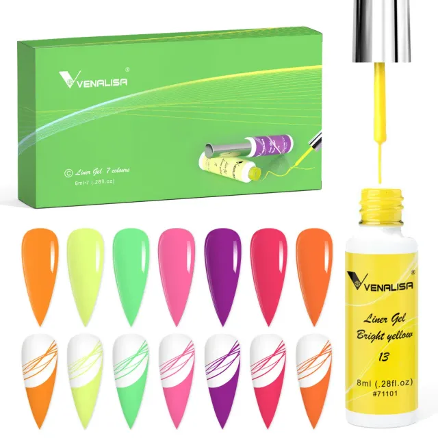 Venalisa Liner Gel C gel nail art 7pz disegni