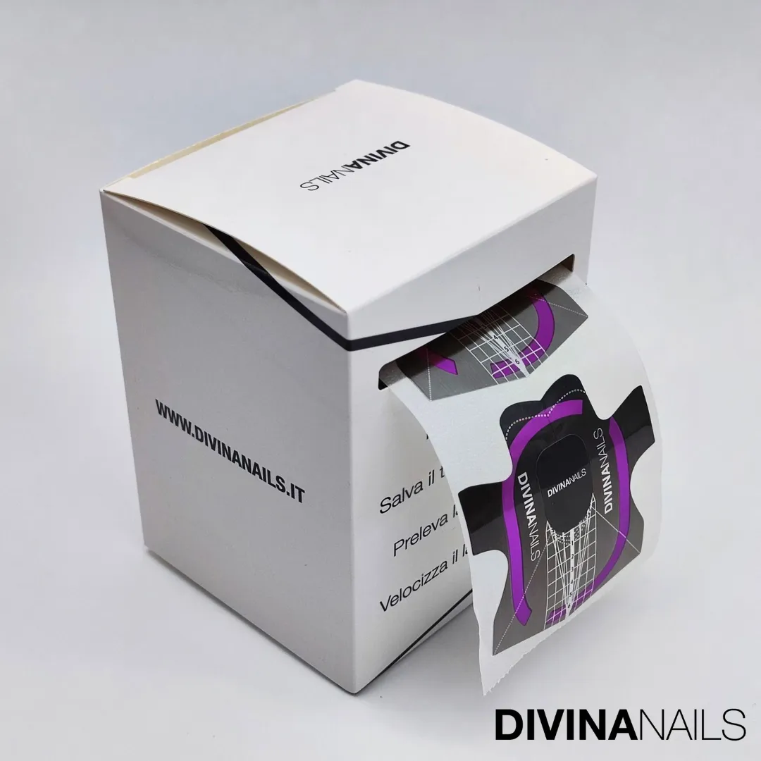 Diva Nails Perfect Salon Shape Nail Form Alluminio 300pz con Box