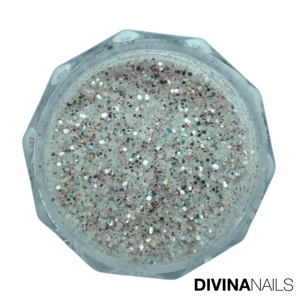 Diva Nails Holo Aurora Silver Star glitter unghie 2g argento