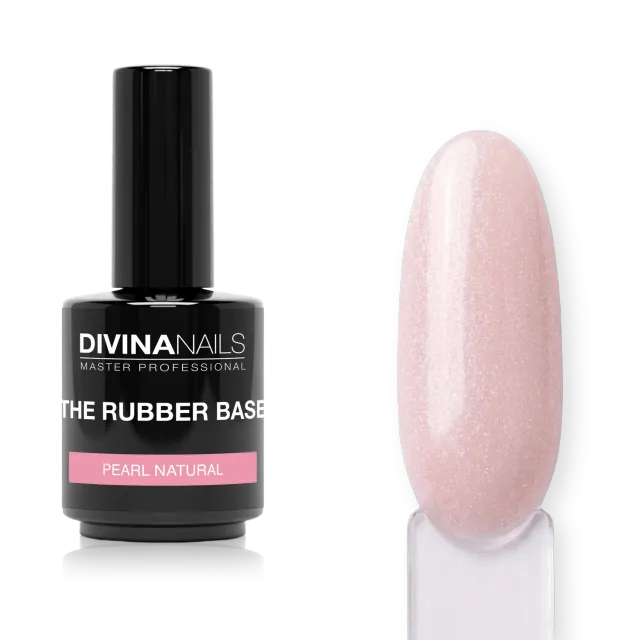Diva Nails Rubber Pearl Base Natural base gel 15ml nude