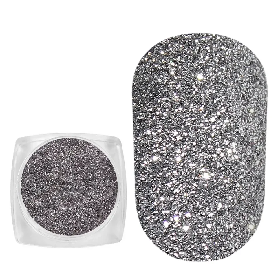 Komilfo 103B glitter unghie argento 2,5 g micro