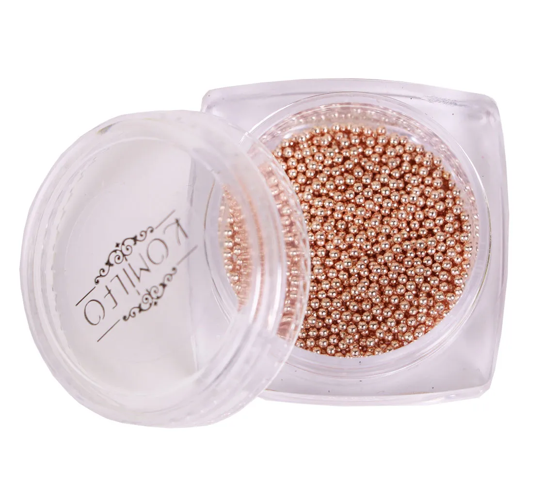 Komilfo Microperle metallo caviar unghie rose gold 1 mm 6 g