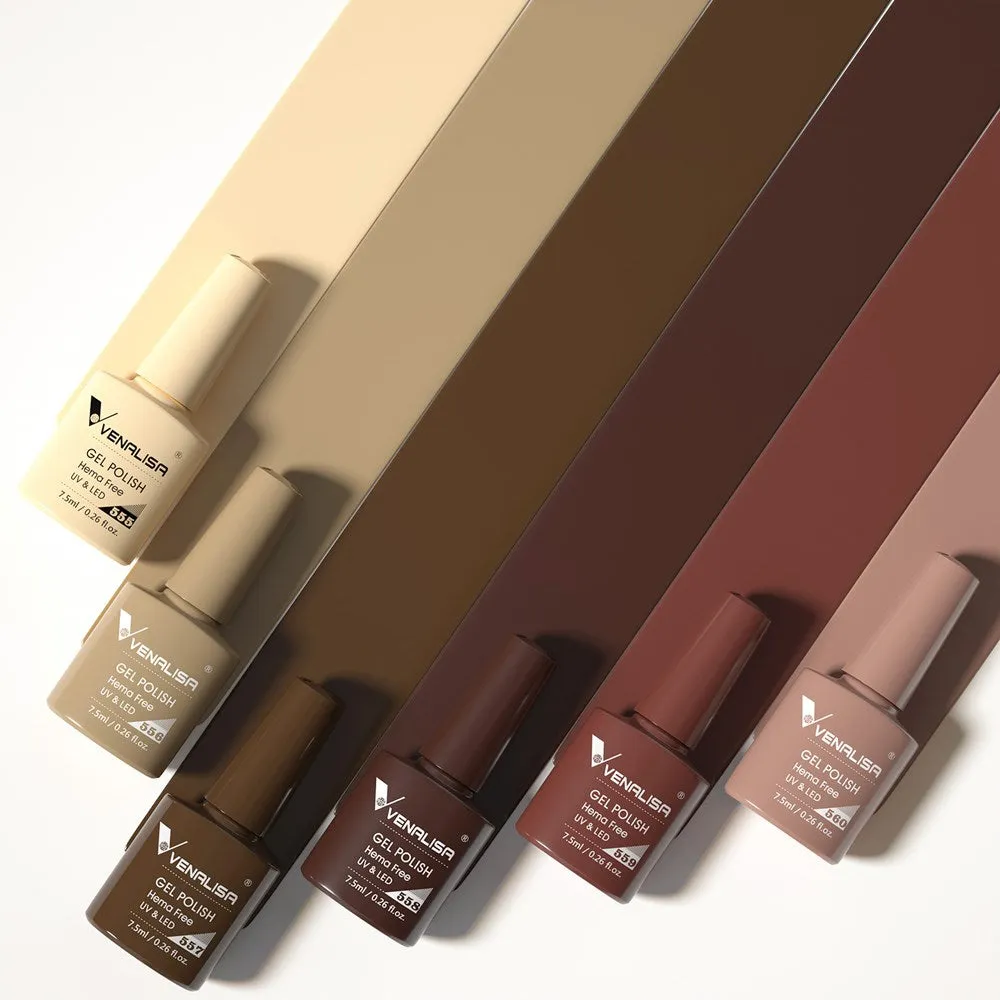 Venalisa Mocha Maven 2228 set smalti gel marroni 6x7,5ml Hema free