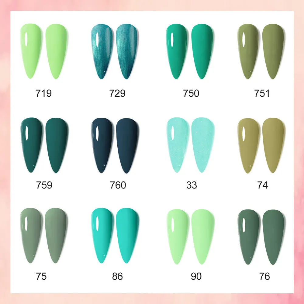 Venalisa set smalti gel 12 colori verdi 7,5ml hema free