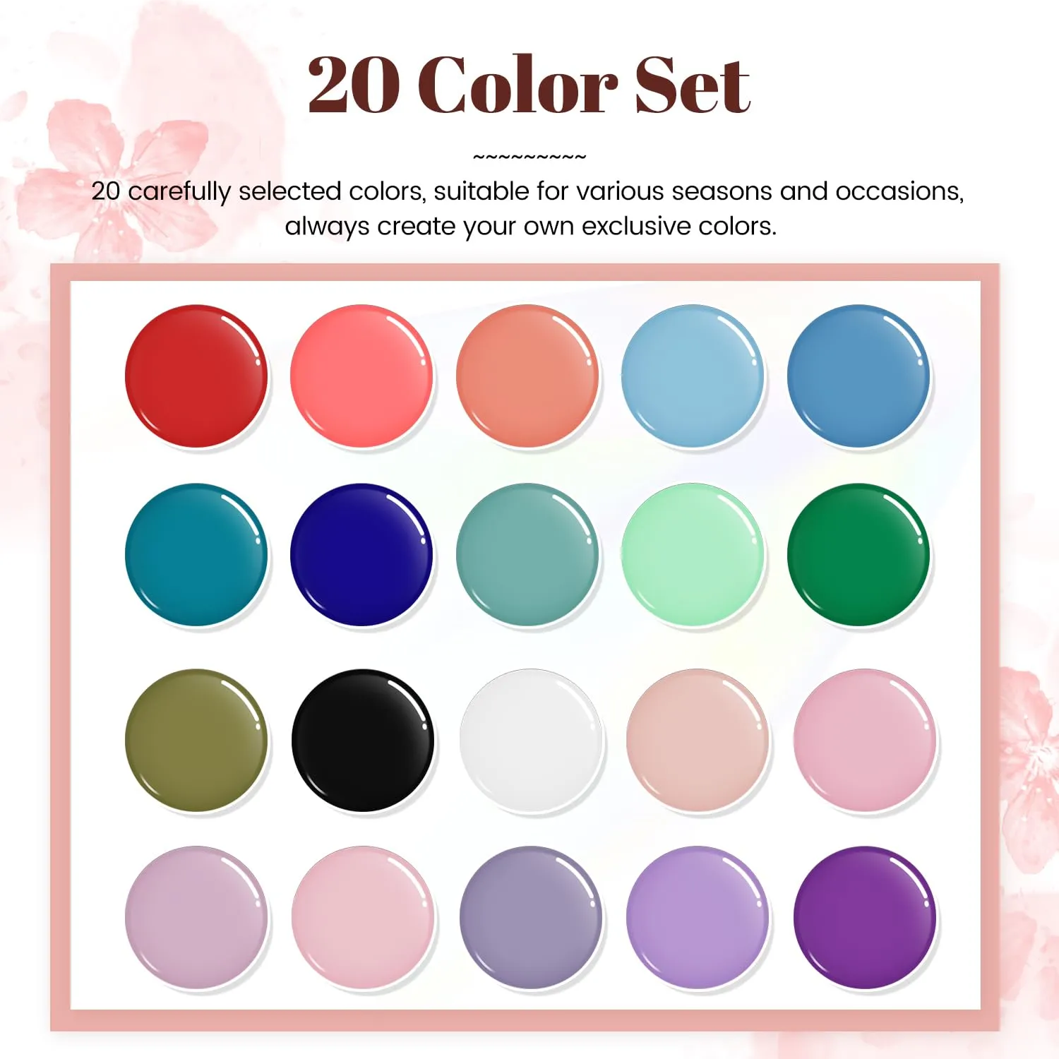 Jodsone 20SET-1 kit smalto gel 23 pezzi lunga durata