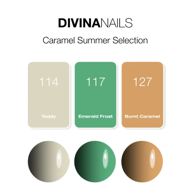Diva Nails Caramel Summer Selection box 3 semipermanenti 8ml