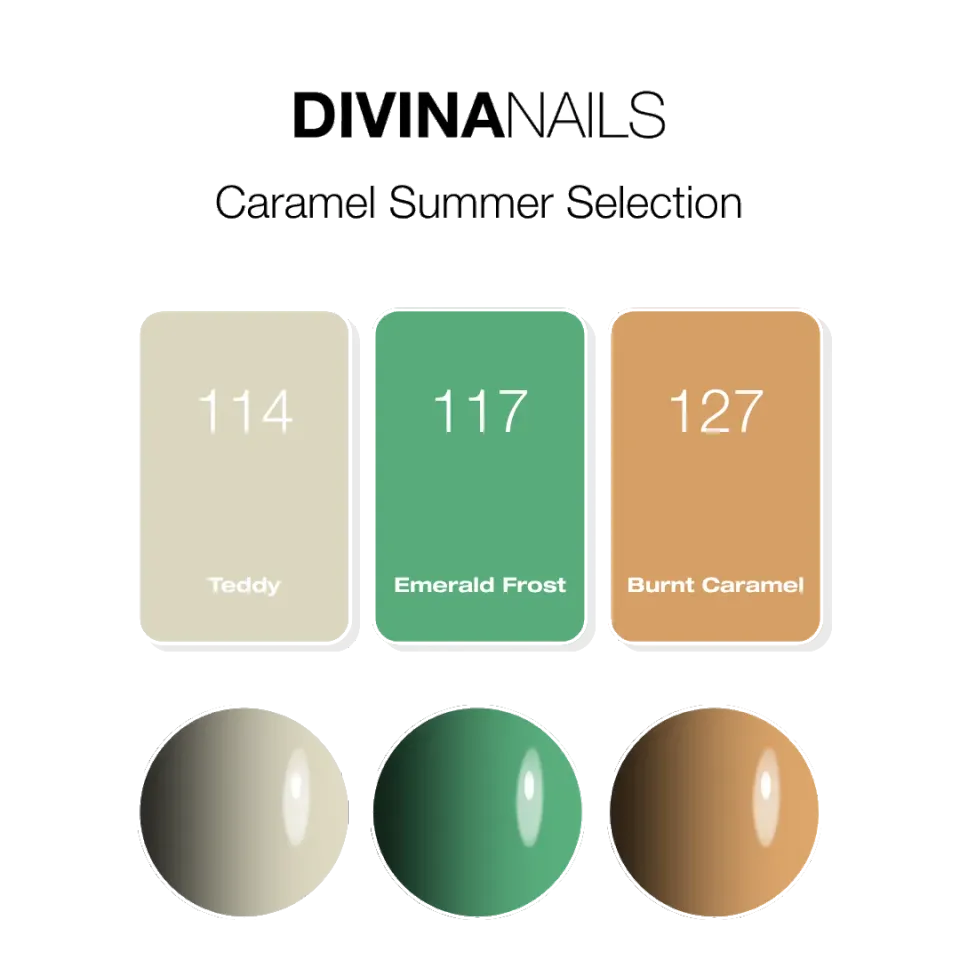Diva Nails Caramel Summer Selection box 3 semipermanenti 8ml