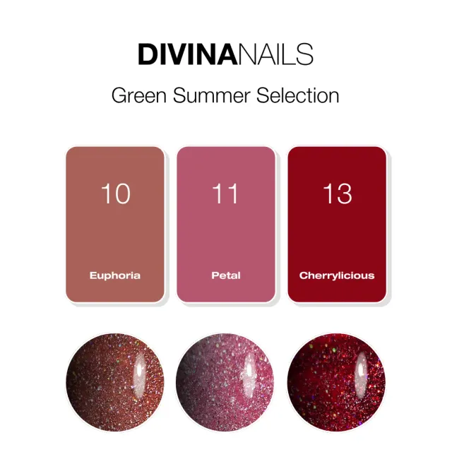 Diva Nails Euphoria Selection box 3 smalti semipermanenti 12ml glitter