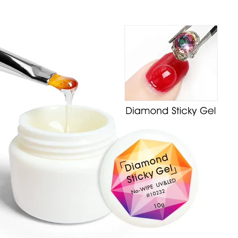 Venalisa Diamond Sticky Gel colla unghie 10g per strass no wipe