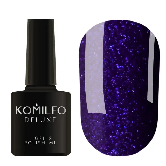 Komilfo Deluxe D252 smalto semipermanente 8 ml blu scuro micro gloss