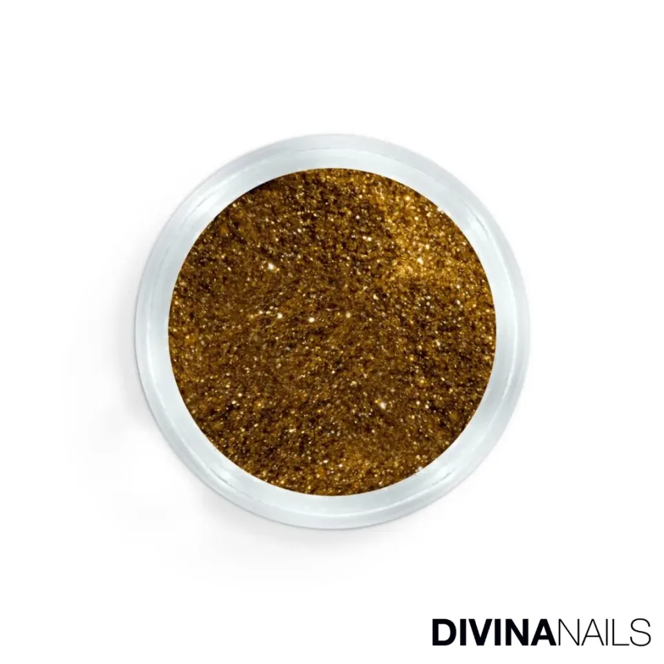 Diva Nails Crystal Holo Gold glitter unghie 2g oro
