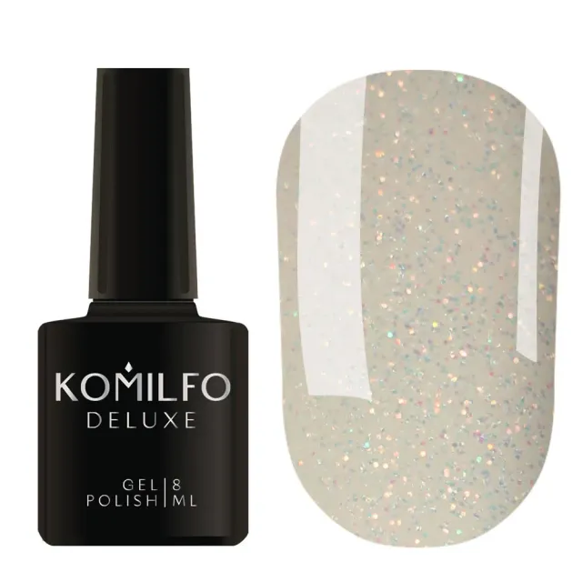 Komilfo Moon Crush 002 smalto semipermanente 8 ml glitter trasparente