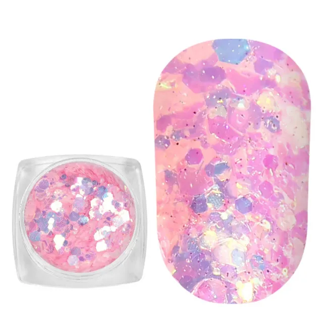 Komilfo Glitter MIX-006 paillettes fotocromatiche 2,5 g rosa-blu