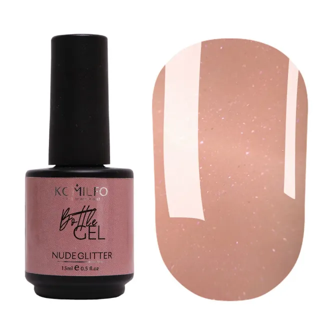 Komilfo Bottle Gel Nude Glitter gel unghie 15 ml