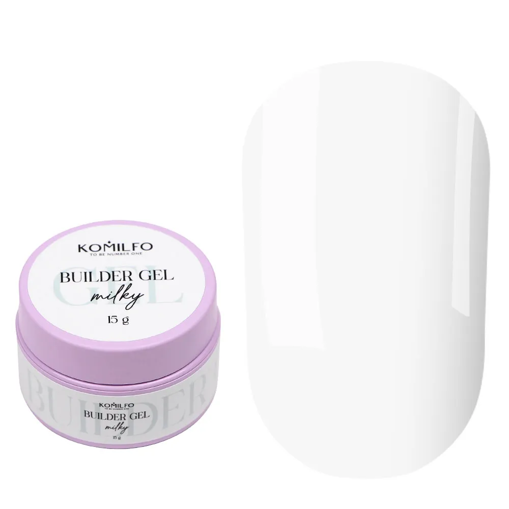 Komilfo Builder Gel Milky gel costruttore 15 g lattiginoso