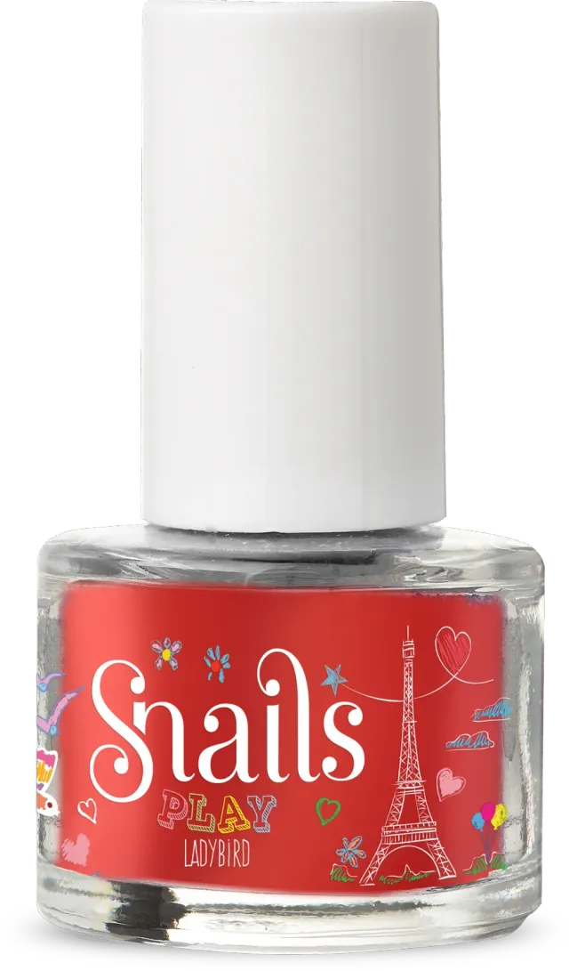 Snails Play Ladybird smalto bimbi rosso vivace