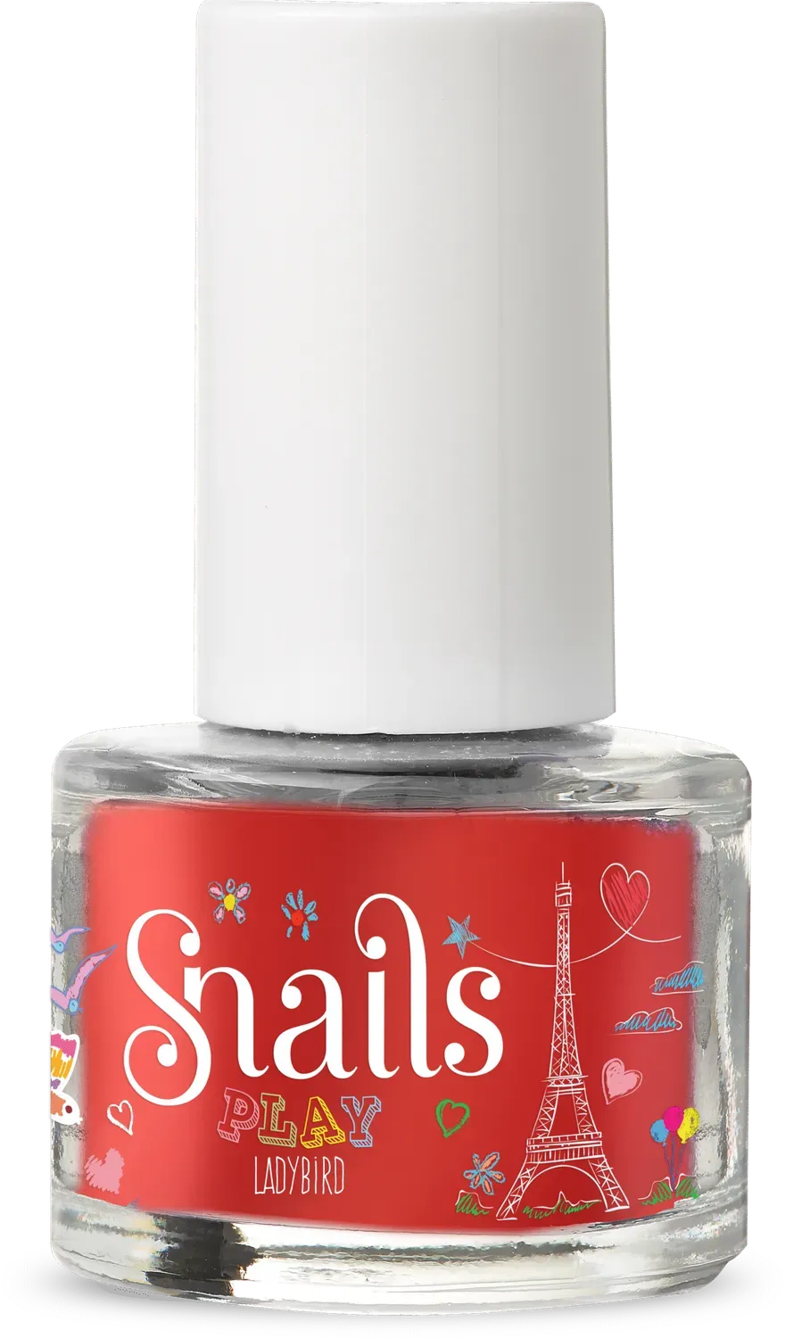Snails Play Ladybird smalto bimbi rosso vivace