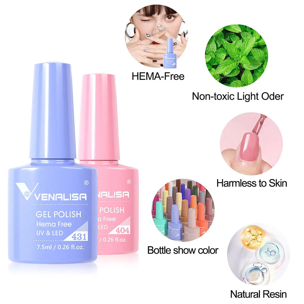 Venalisa 455 Smalto Gel 7,5ml Colore Pieno Unghie
