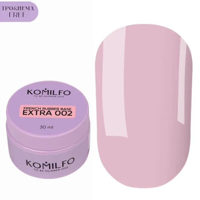 Komilfo French Rubber Base Extra 002 base nude rosa 30 ml