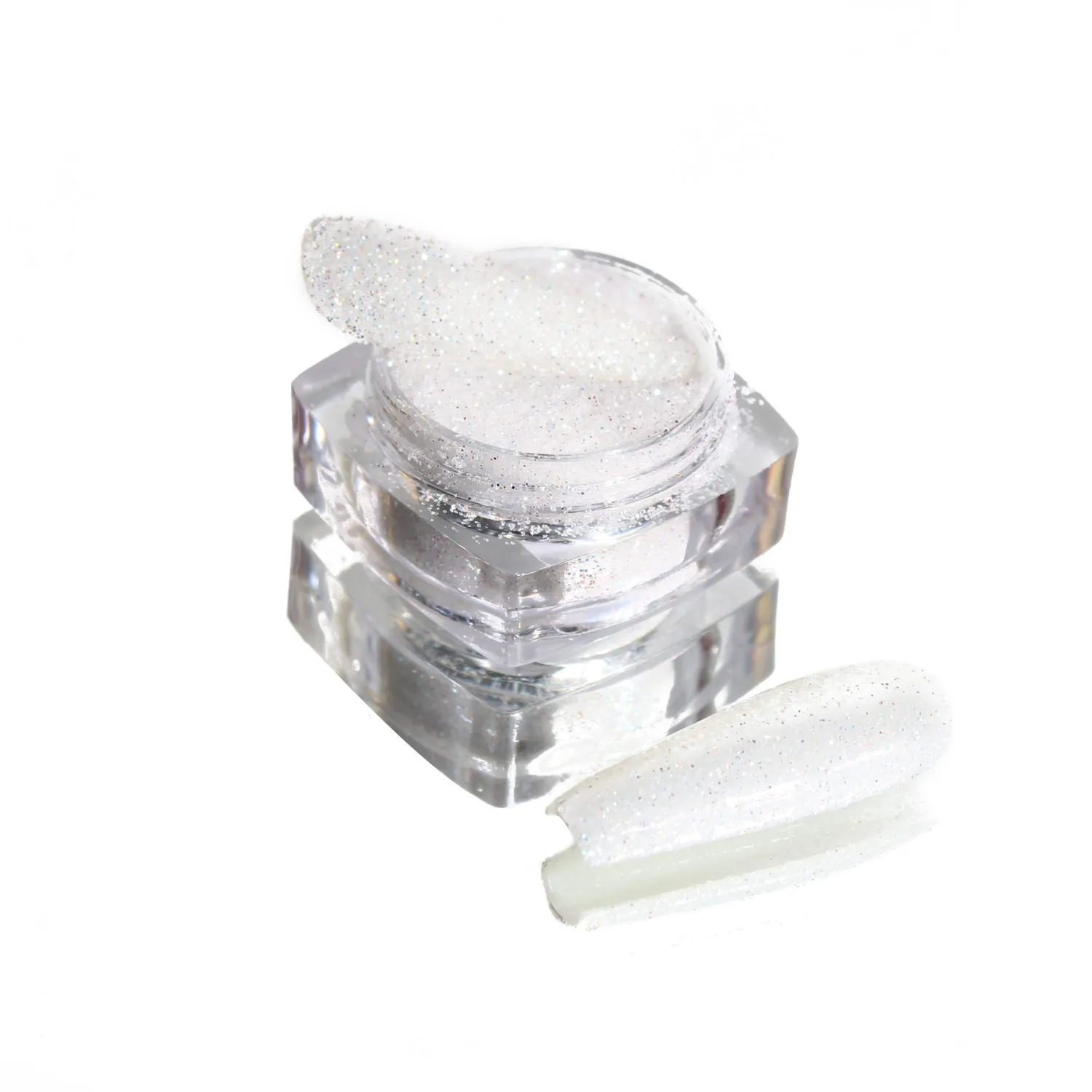 Komilfo 023E paillettes unghie 2,5 g bianche 0,3 mm