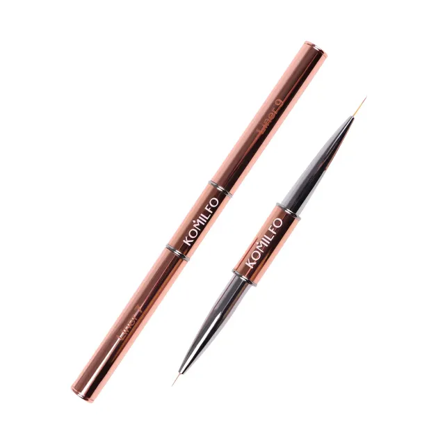 Komilfo Rose Gold Double pennello liner 7 e liner 9 nylon