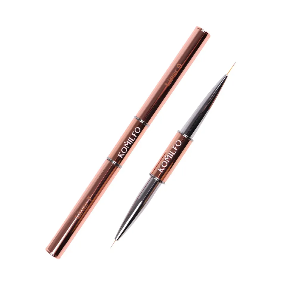 Komilfo Rose Gold Double pennello liner 7 e liner 9 nylon