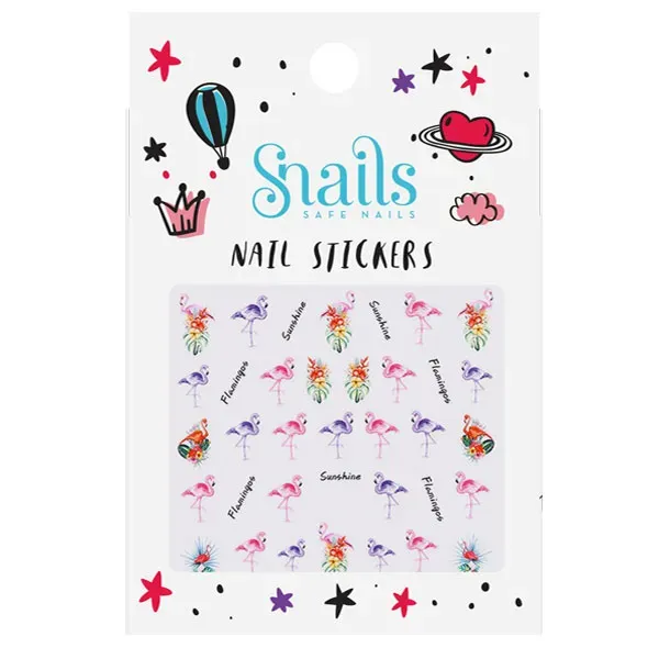 Snails Flamingo stickers unghie bambina 36 pz