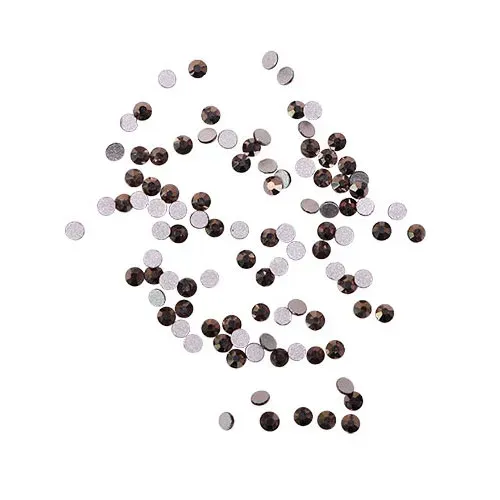 Komilfo Rhinestones Hematite strass unghie 100 pz metallic