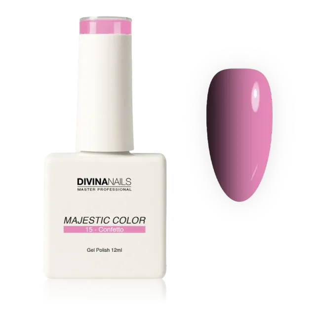 Diva Nails Majestic Color 15 Confetto semipermanente 12ml rosa coprente