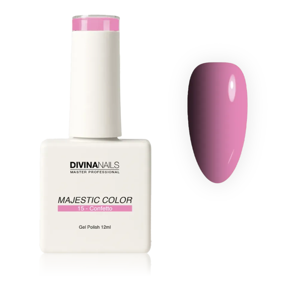 Diva Nails Majestic Color 15 Confetto semipermanente 12ml rosa coprente