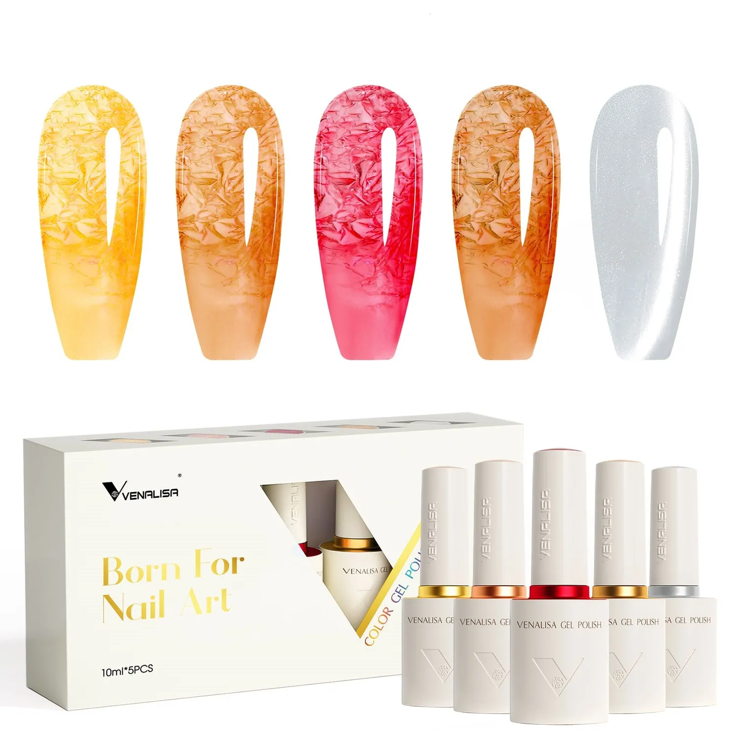 Venalisa Lunar Honey V2509 Kit Smalto Gel 5 Pezzi Miele