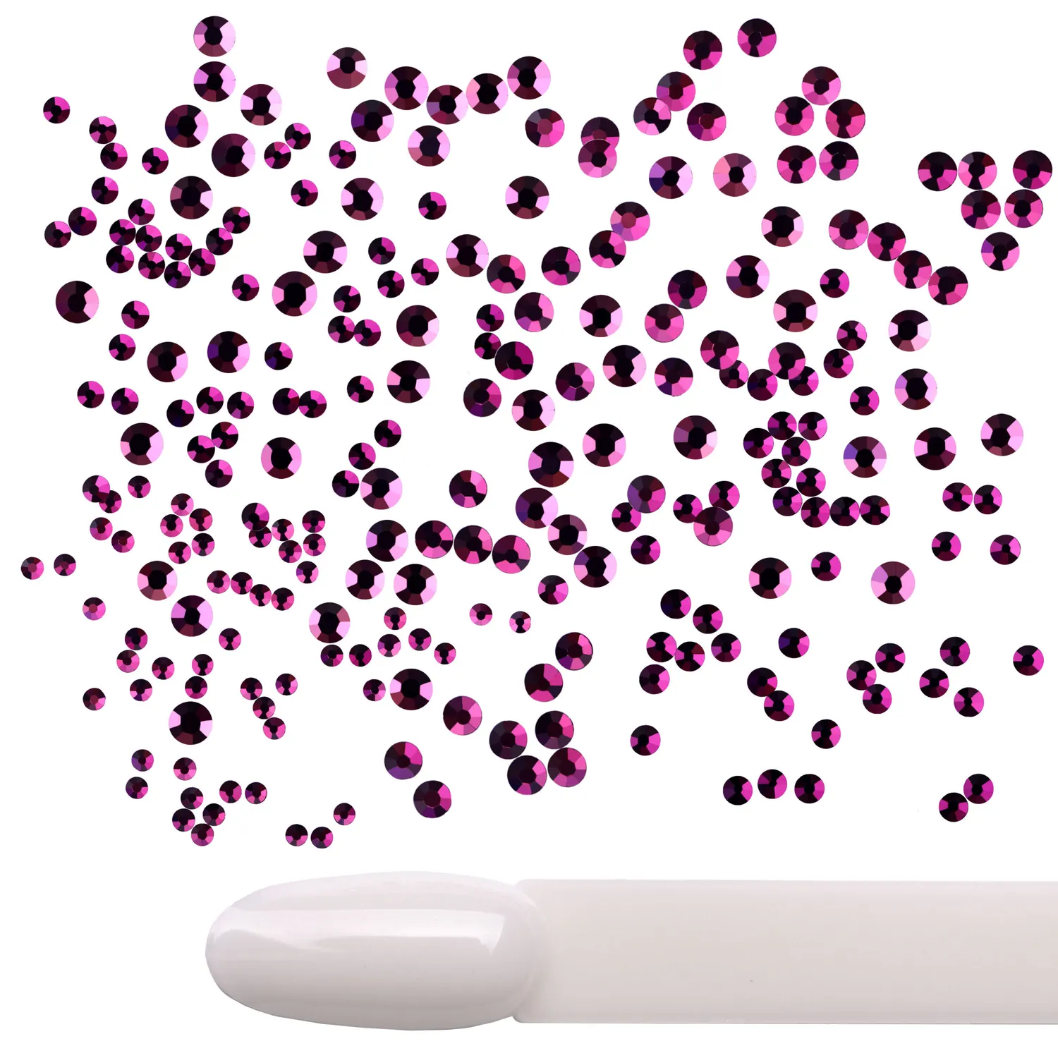 Komilfo Amethyst strass unghie mix 1400 pz viola