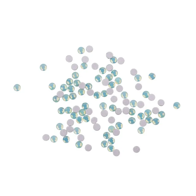 Komilfo Rhinestones Green Opal strass unghie misura 8 100 pz