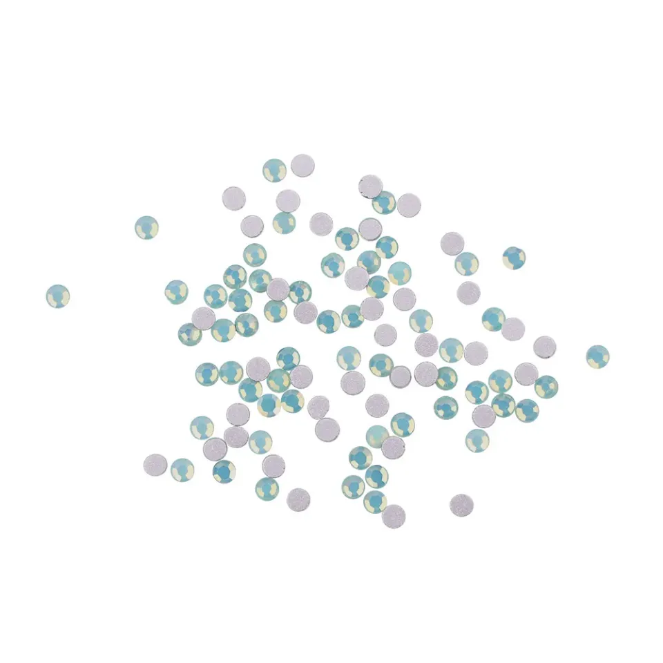 Komilfo Rhinestones Green Opal strass unghie misura 8 100 pz