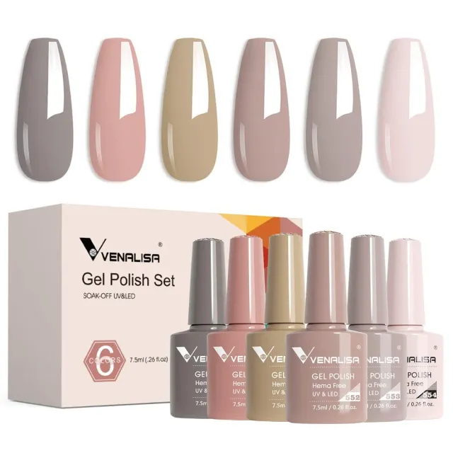 Venalisa Chic Mist set 6 smalti gel semipermanente hema free