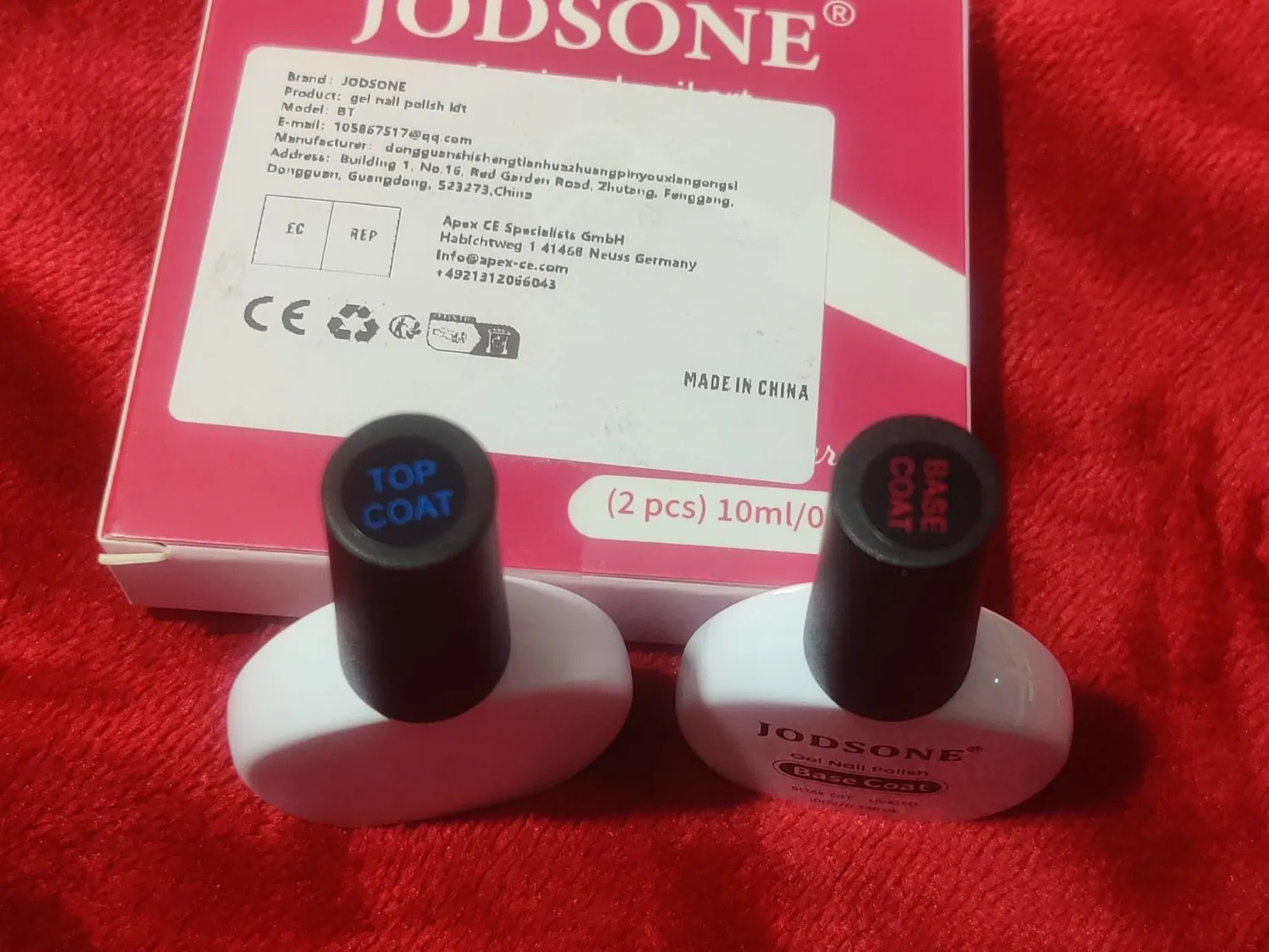 Jodsone Set Base e Top Coat Smalto Gel 2x10ml lucido
