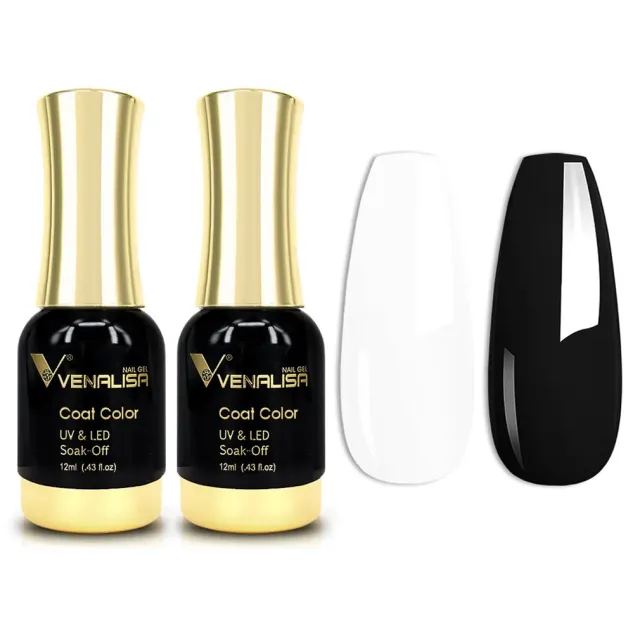 Venalisa Black & White smalto semipermanente set 2x12ml coprente