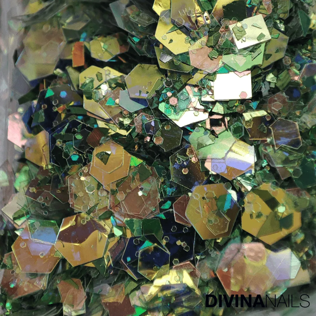 Diva Nails Diamond Holo Mermaid Hexagon glitter 2g olografico
