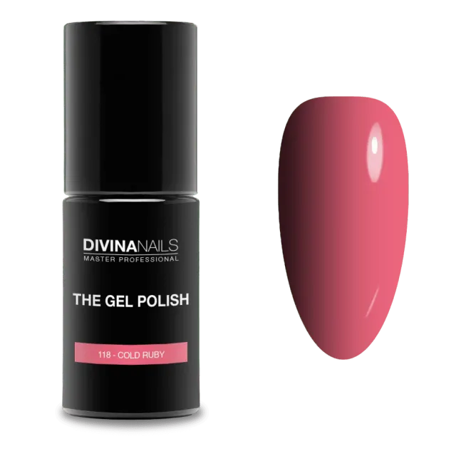 Divina Nails The Gel Polish 118 Cold Ruby semipermanente 8ml rosso