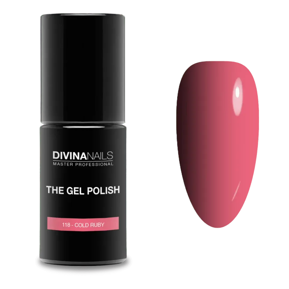 Divina Nails The Gel Polish 118 Cold Ruby semipermanente 8ml rosso