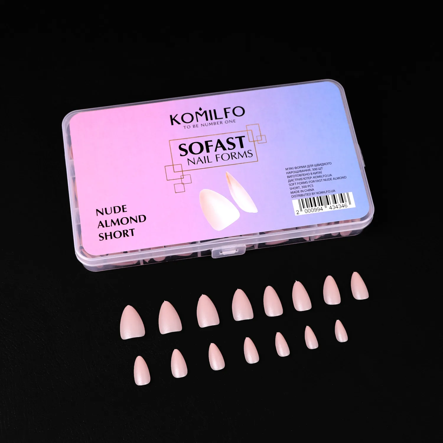 Komilfo SoFast Nude Almond Short tip unghie nude 360 pz