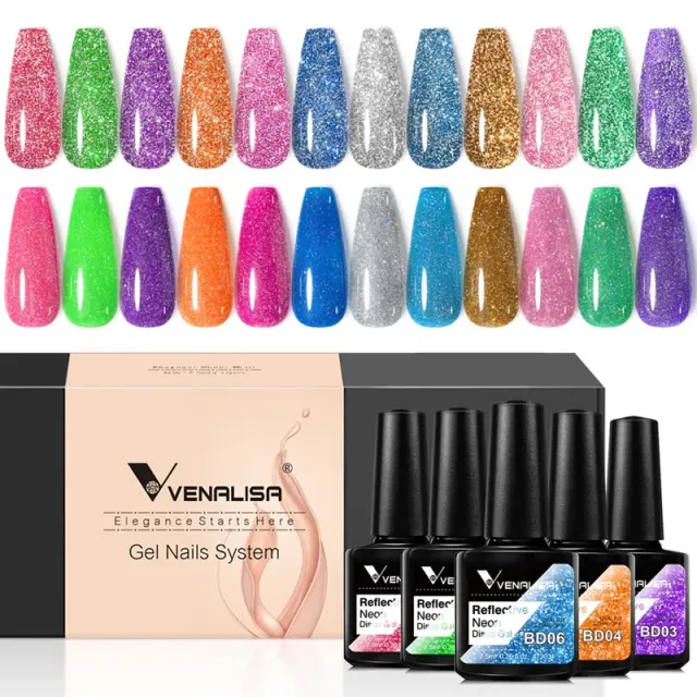 Venalisa Reflective Neon H423 smalto gel 12 pezzi riflettente