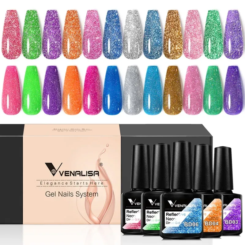 Venalisa Reflective Neon H423 smalto gel 12 pezzi riflettente