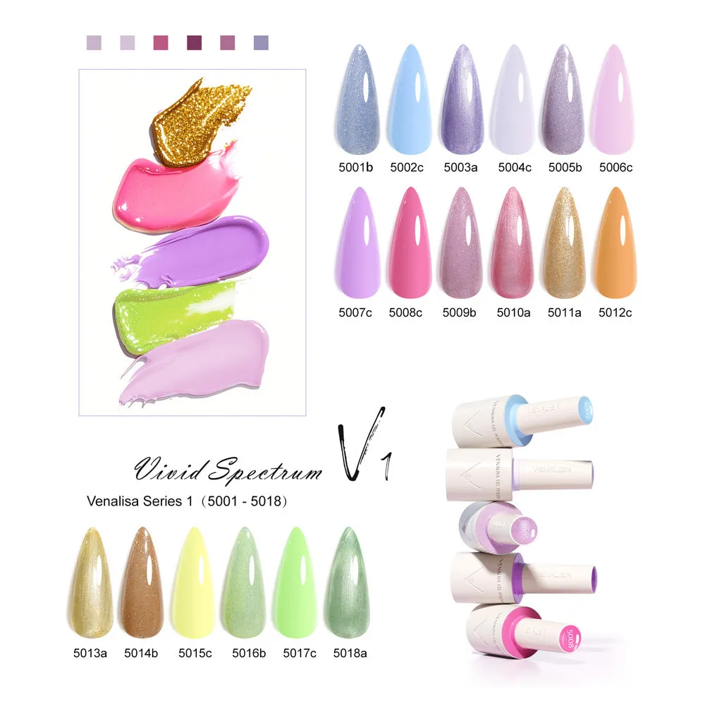 Venalisa V1 set 22 smalti semipermanenti 10ml 3 effetti